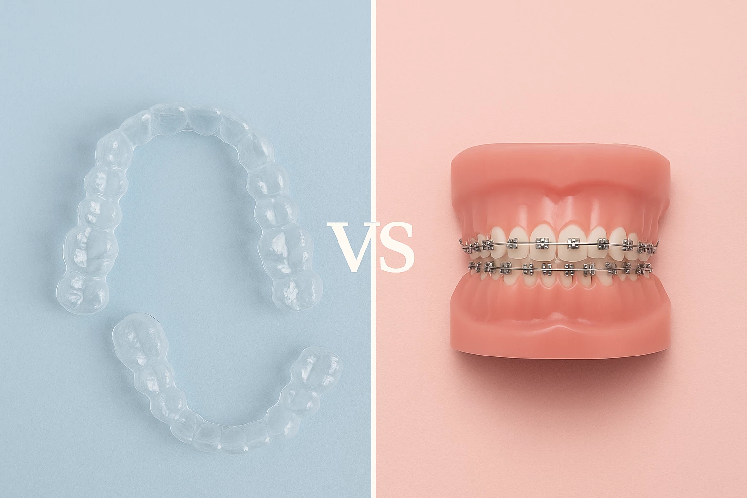 ¿Alineadores vs brackets?